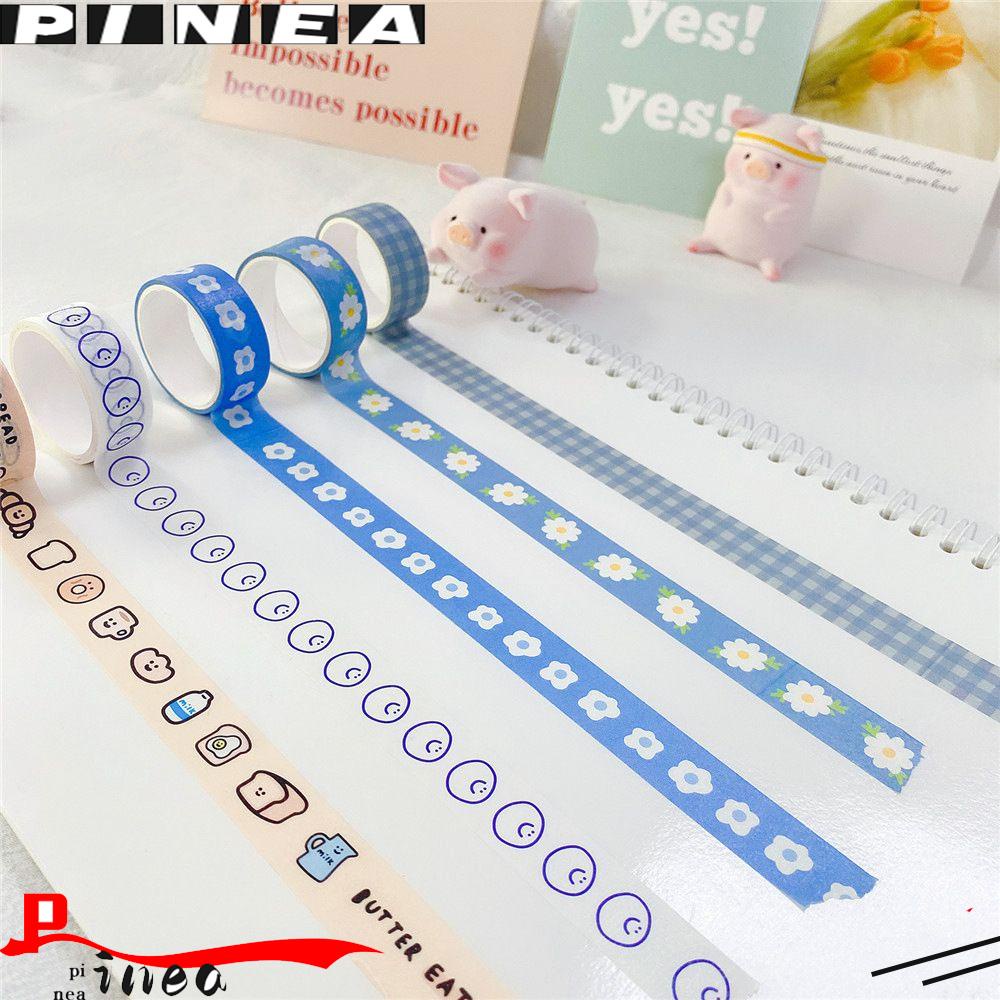 Nanas Washi Tape Diary DIY Dekorasi Kantor Perlengkapan Sekolah Album Scrapbooking Dekorasi Pita Kertas Perekat Biru