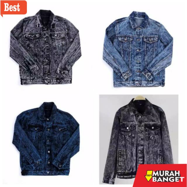 Jaket kulit pria terbaru- JAKET JEANS SANWASH PRIA JAKET  JEANS SNOW BLACK JAKET PRIA JAKET JEANS DE