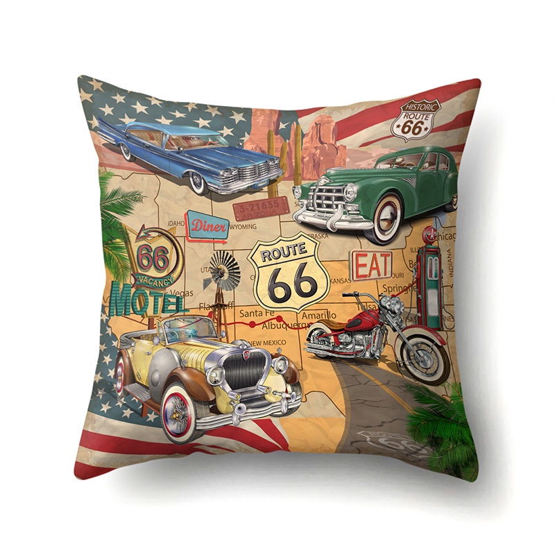 Sarung Bantal VEHICLE Sofa Print Motif LUCU 45 x 45cm Lucu Cute Animal Cushion Cover Kain Kursi