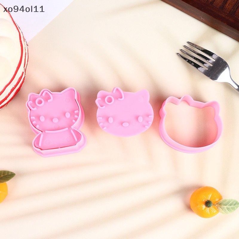 Xo KT Bentuk Kucing DIY Sandwich Mold Cutter Little Kitty Bentuk Kucing Sandwich Mold Bread Cake Mold Maker Alat Dessert Sarapan Dapur Rumah OL