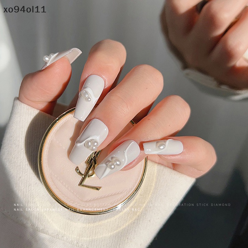 Xo 100 Pcs 3D Mutiara Alami Nail Art Dekorasi Tidak Teratur Stiker Mutiara Manikur Ornamen OL