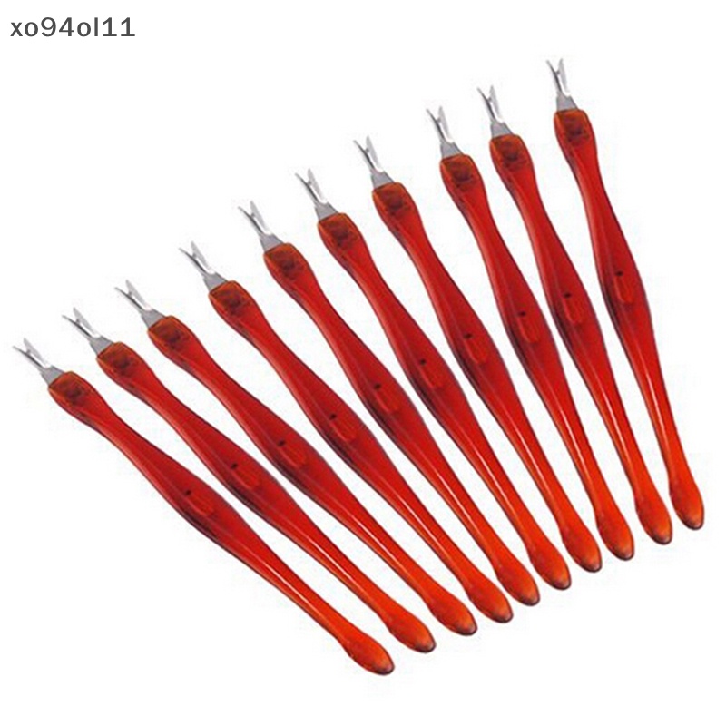 Xo 10pcs Cuticle Pusher Trimmer Pedicure Kuku Kaki Manicure Pedicure Nail Art OL