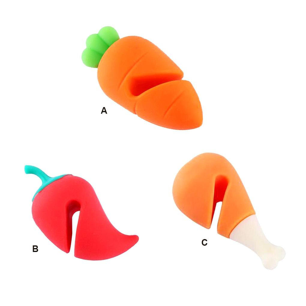 Anti Luber Holder Portable Reusable Washable Tahan Panas Menggemaskan Dapur Rak Anti Tumpah Aksesoris Wortel