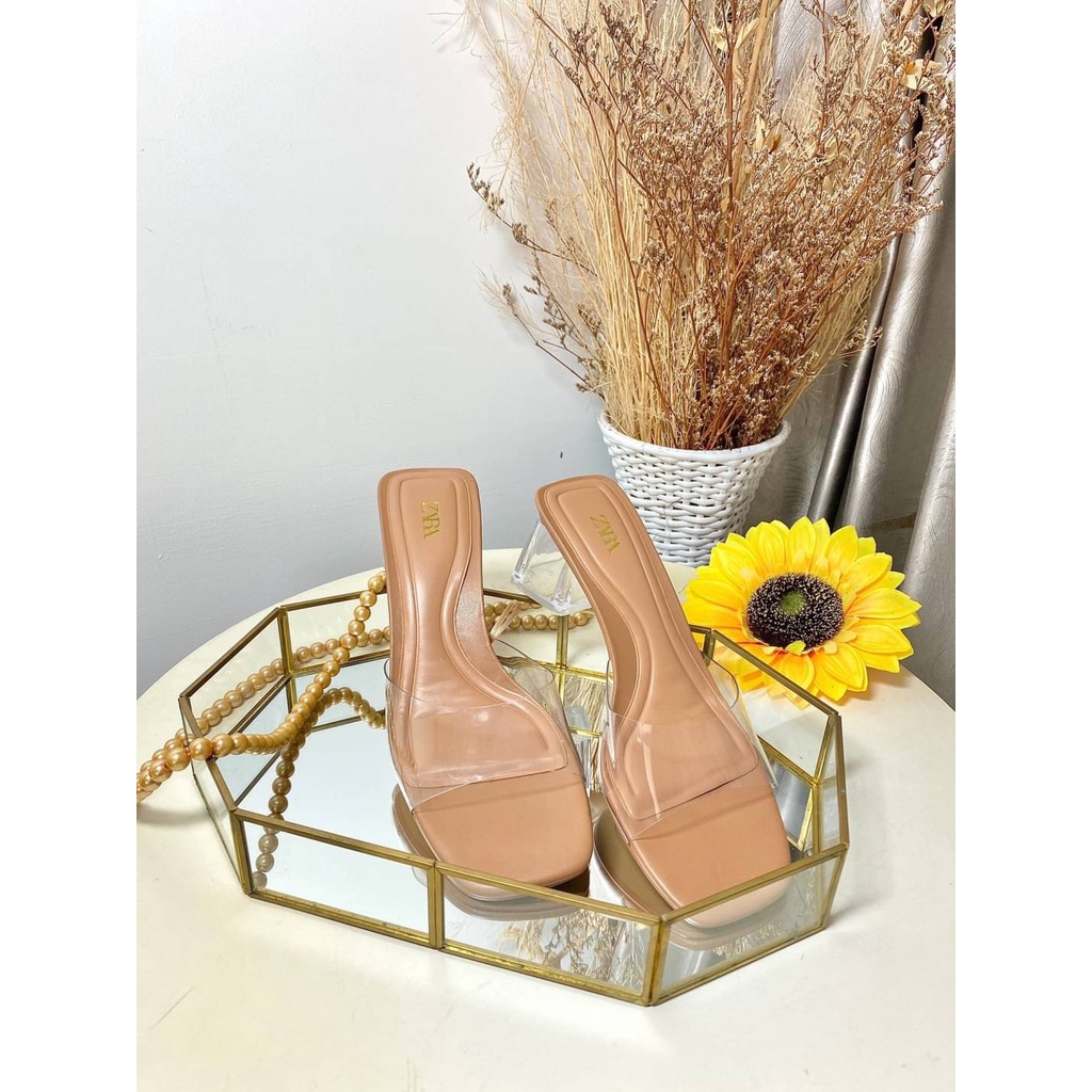 SANDAL WANITA IMPORT ZS536 SENDAL HEELS SLIP ON VINYL PREMIUM