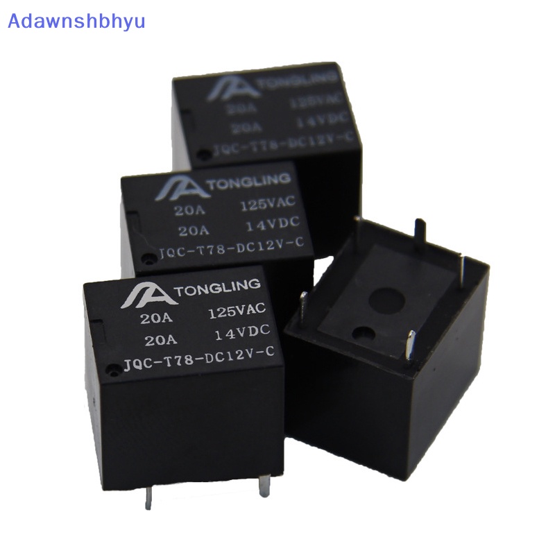 Adhyu 5PCS T78 5kaki 12V DC 24V Peralatan Rumah Tangga 20A Relay Elektroik Kecil ID