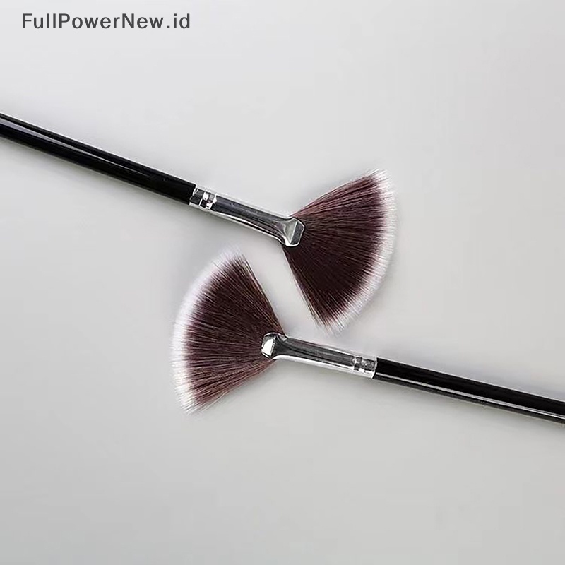 Power Fan Brush Soft Hair Makeup Blush Bedak Foundation Makeup Alat Kosmetik ID