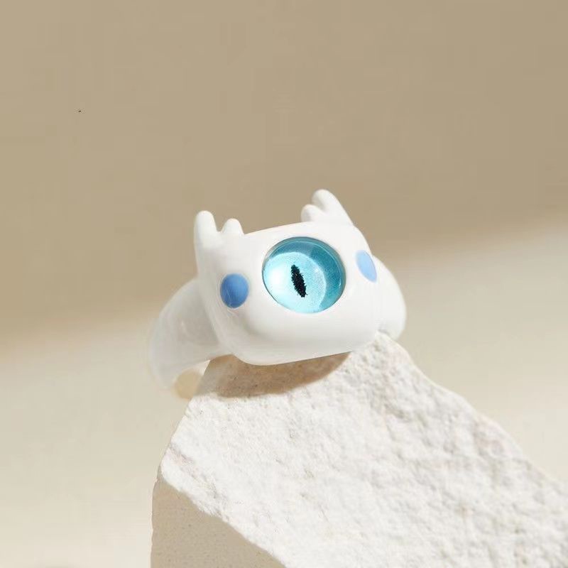 Cincin Monster Kucing Bahan Alloy Fashion Untuk Wanita