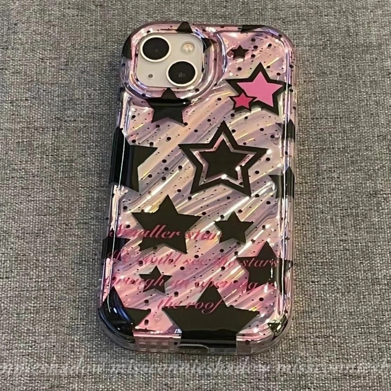 Casing Berlian Whelk Pantai Kreatif Kompatibel Untuk IPhone 7Plus Xr14 13 11 12 Pro MAX X8 7 6 6S Plus XS MAX SE 2020mewah Smile Dazzle Kartu Warna 3D Stereo Corrugation Star Case