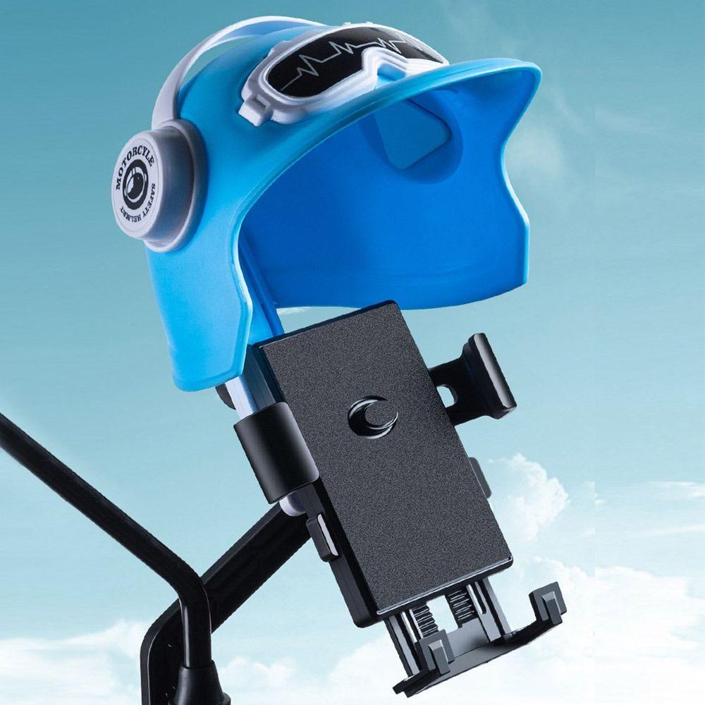 Populer Dekorasi Dudukan Ponsel Motor Kendaraan Elektrik Penutup Kerai Helm Kecil