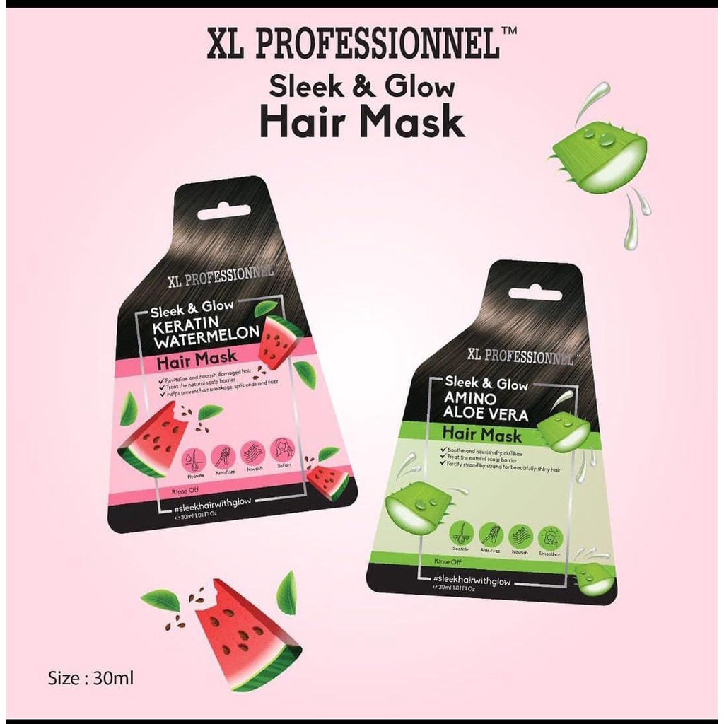 XL Professionnel Sleek &amp; Glow Hair Mask - 30ml