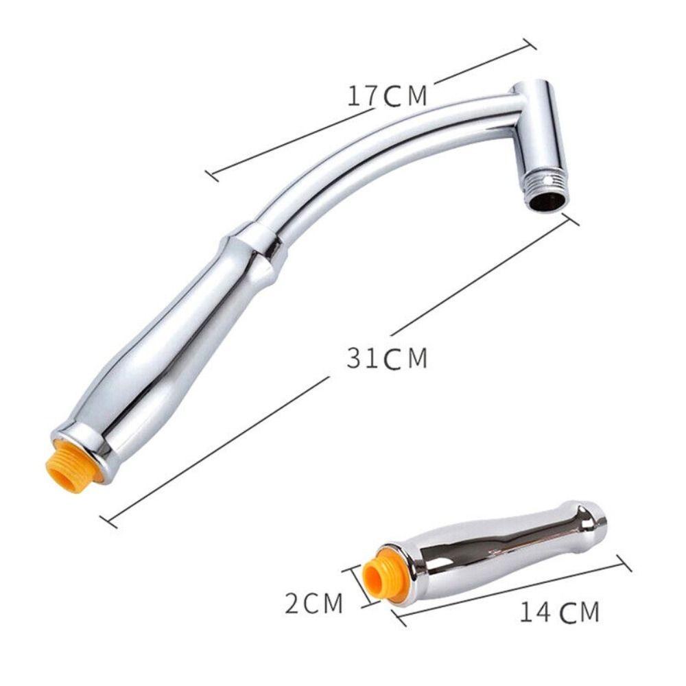 POPULAR Populer Shower Head Extension Arm Kit Adjustable Tangan ABS Silver Praktis Untuk Mandi