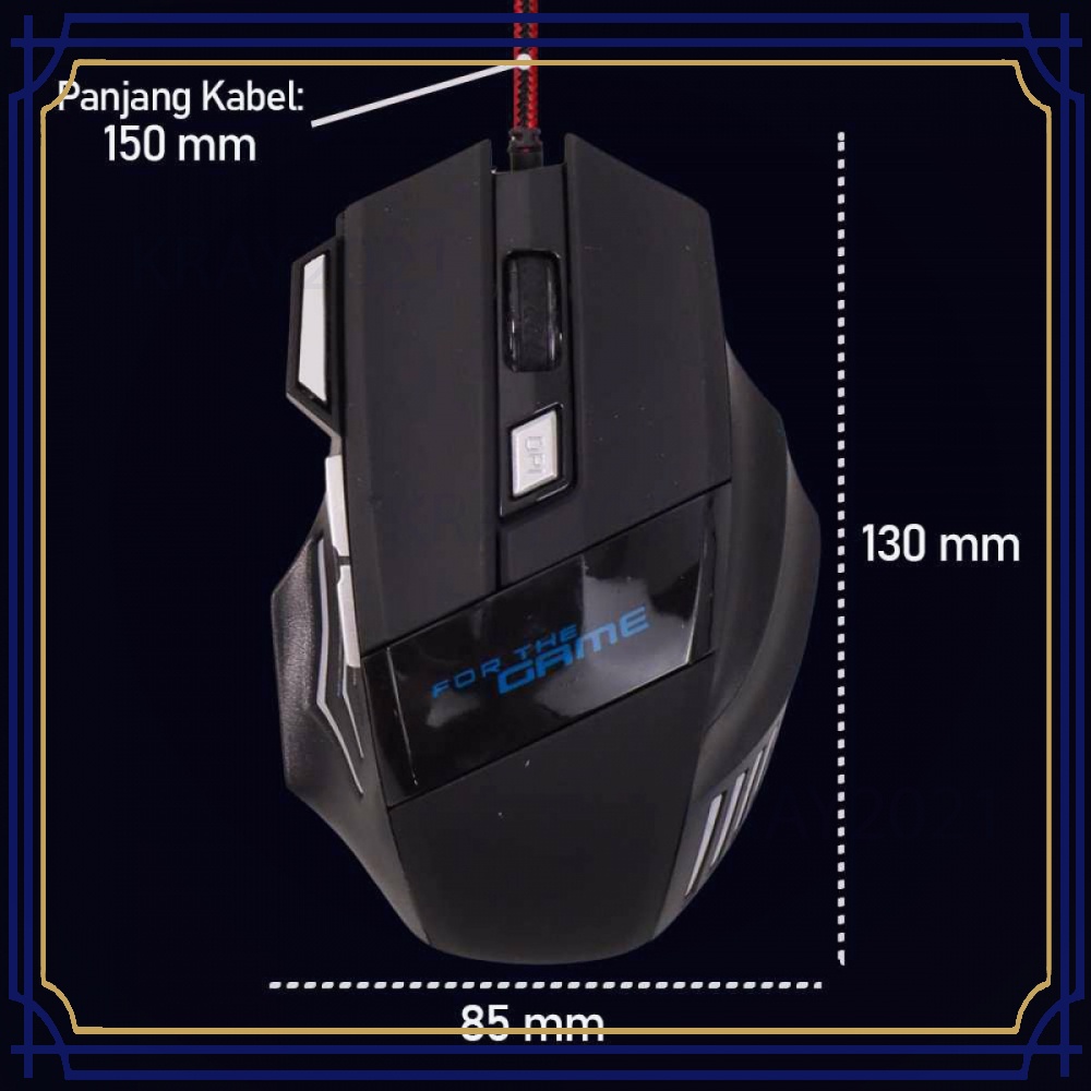 7 Keys LED Gaming Mouse 5500 DPI - X1