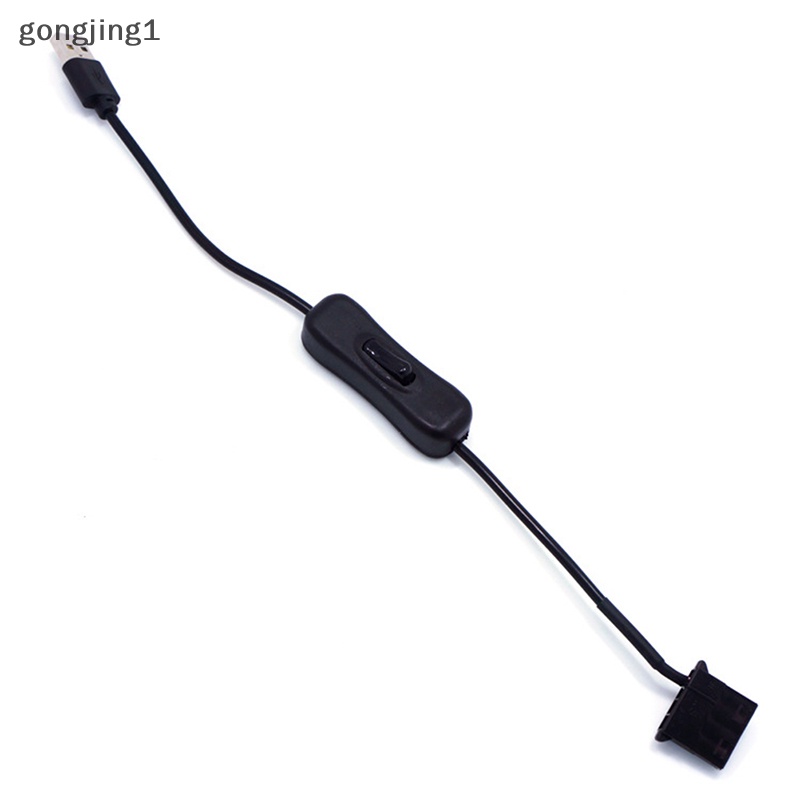 Ggg USB Ke Molex 4Pin Dengan Saklar Konektor Kipas PC Kabel Adapter Cord ID