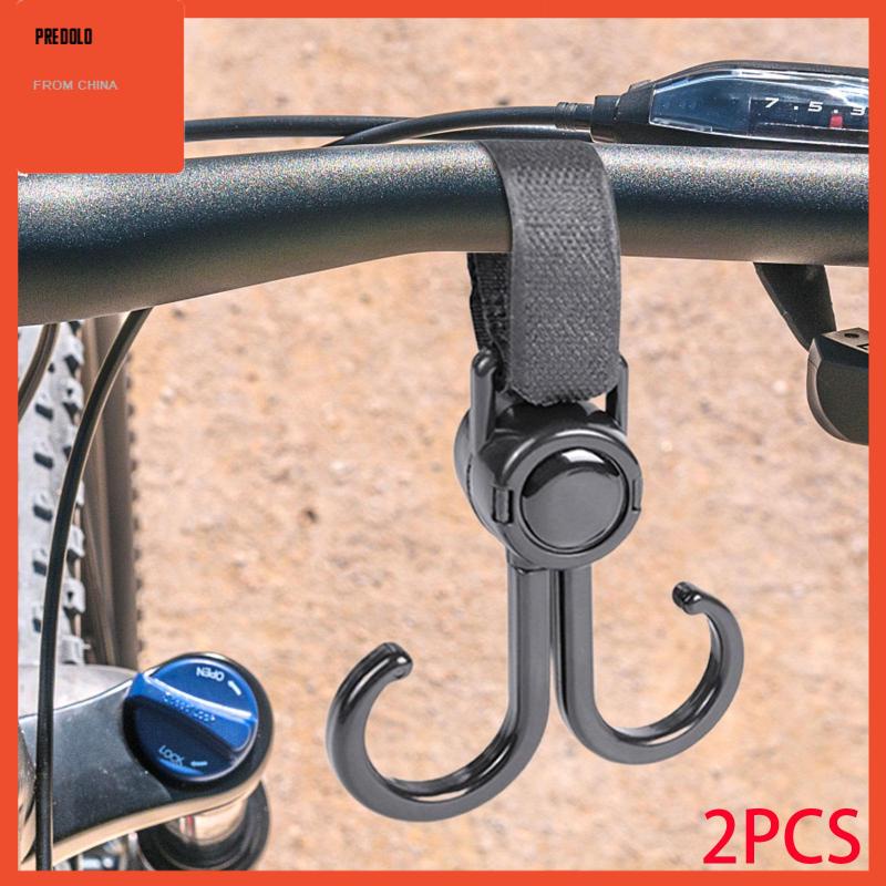 [Predolo] 2pcs Hooks Rotatable Hanger Untuk Tas Belanjaan Sepeda Asrama