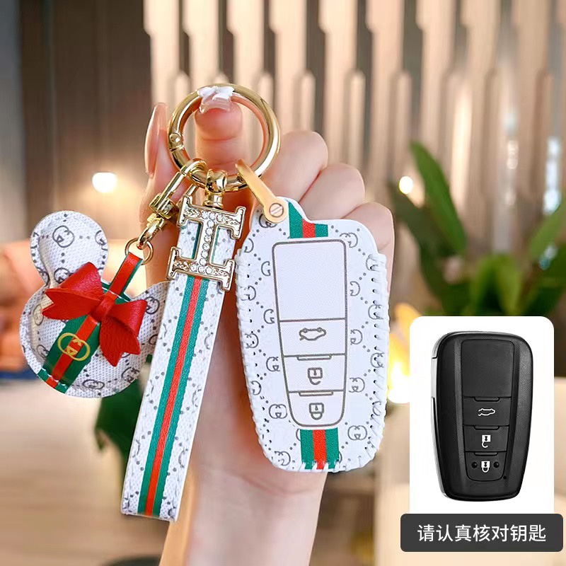 Mobil Untuk Toyota Altis Camry Harrier Smart Key Leather Key Case