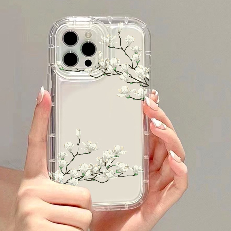 IPHONE Spring Fresh Flower Case Kompatibel Untuk Iphone7Plus8Plus6Plus11 14 13 12 Pro MAX XR X XS MAX SE Airbag Shockproof Cover