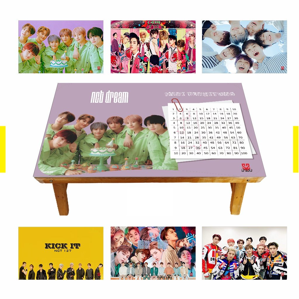 MEJA BELAJAR ANAK NCT 127 DREAM KARAKTER LIPAT