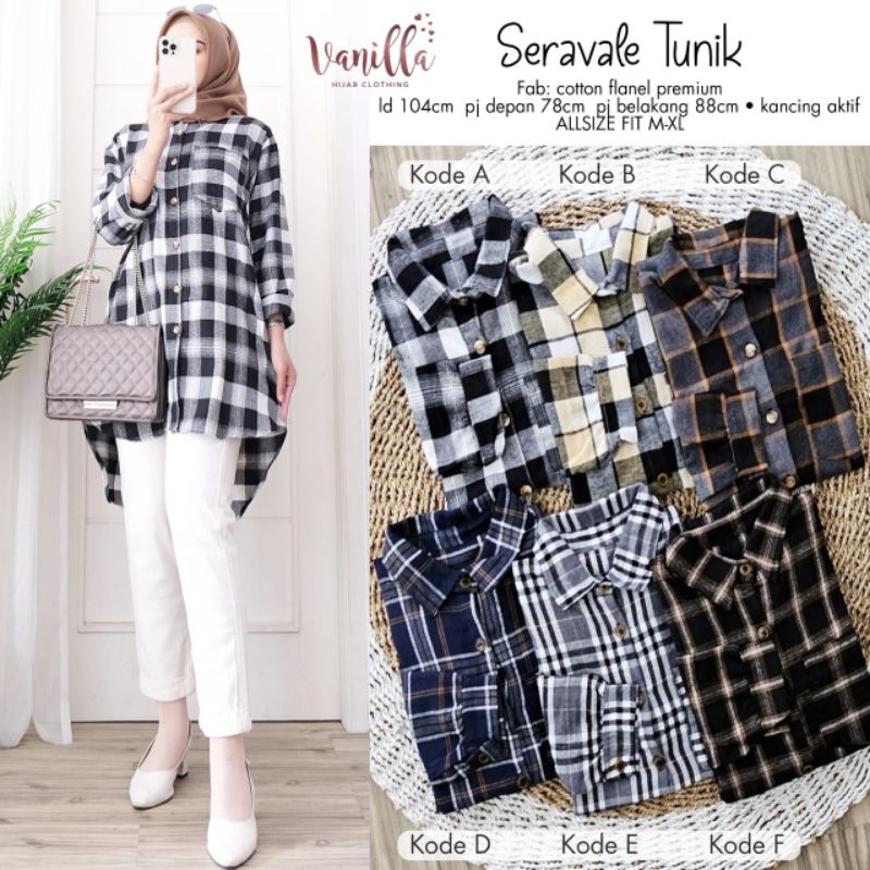 SERAVALE TUNIK ORI VANILLA | Flanel Premium