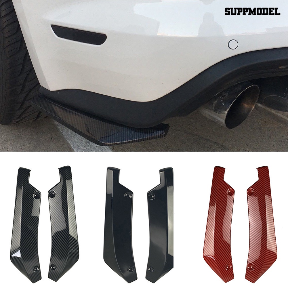 [SM]2Pcs Universal Mobil Bumper Belakang Lip Spoiler Diffuser Splitter Pelindung Gores