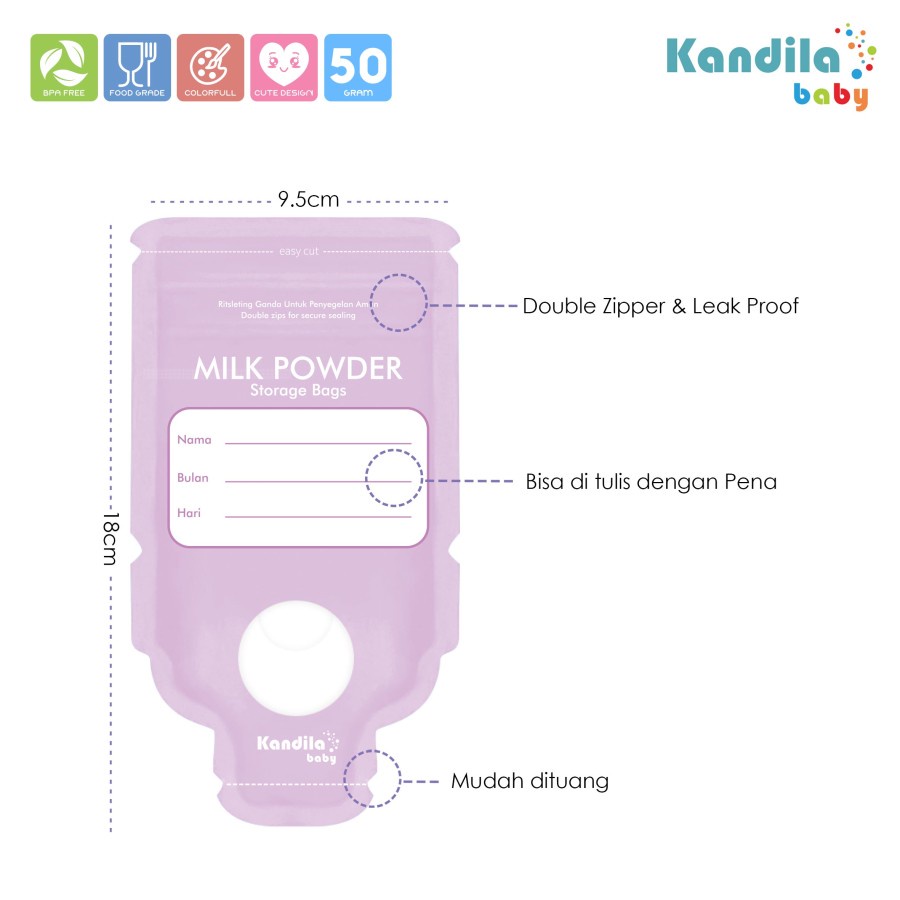 Kandila KDL005-4 Milk Powder Storage Bags 50gr