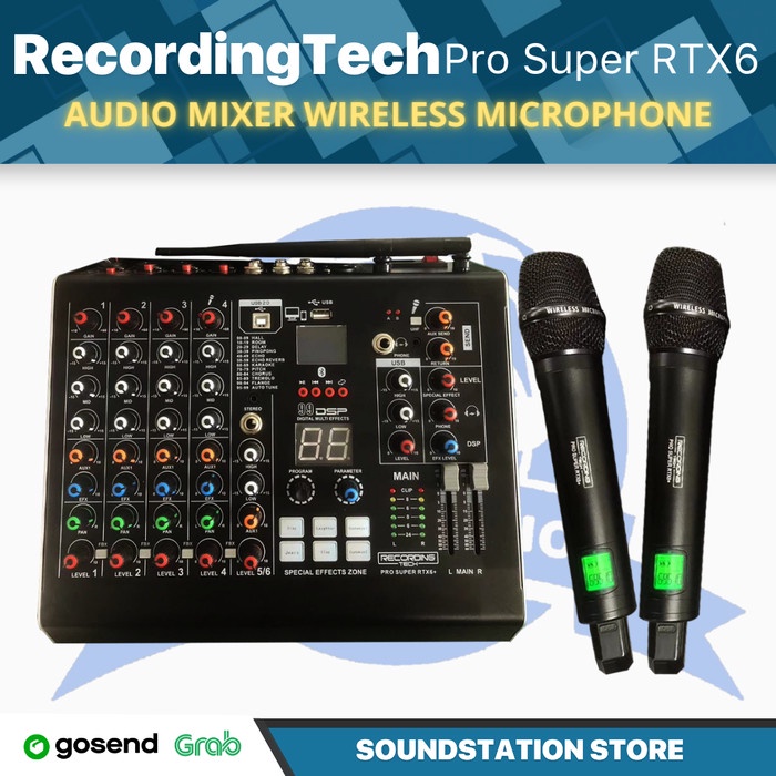 RECORDING TECH PRO SUPER RTX6 Audio Mixer Wireless Microphone | RTX6+