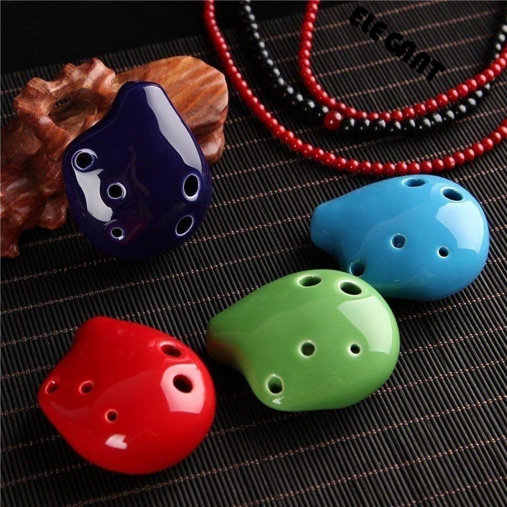 [Elegan] Ocarina Liontin Handmade Mainan Anak Alat Musik Edukasi Soprano 6lubang