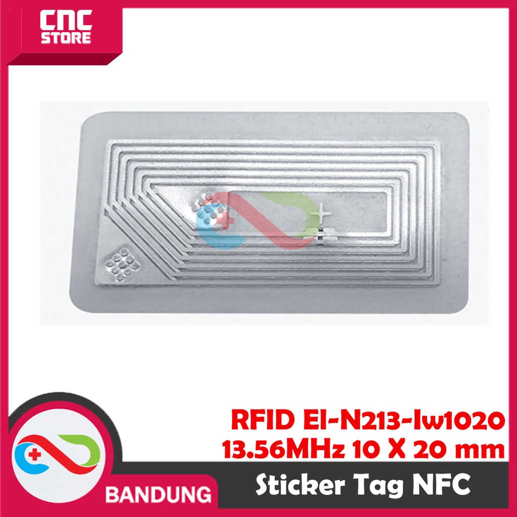 RFID EL-N213-IW1020 NFC Sticker Kecil  Label Tag Compatible NTag213 1 x 2 cm 10 X 20 mm