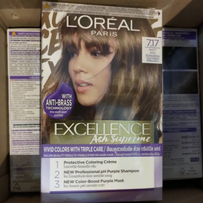 cat rambut loreal semir uban L'Oreal excellent - dark brown no 3