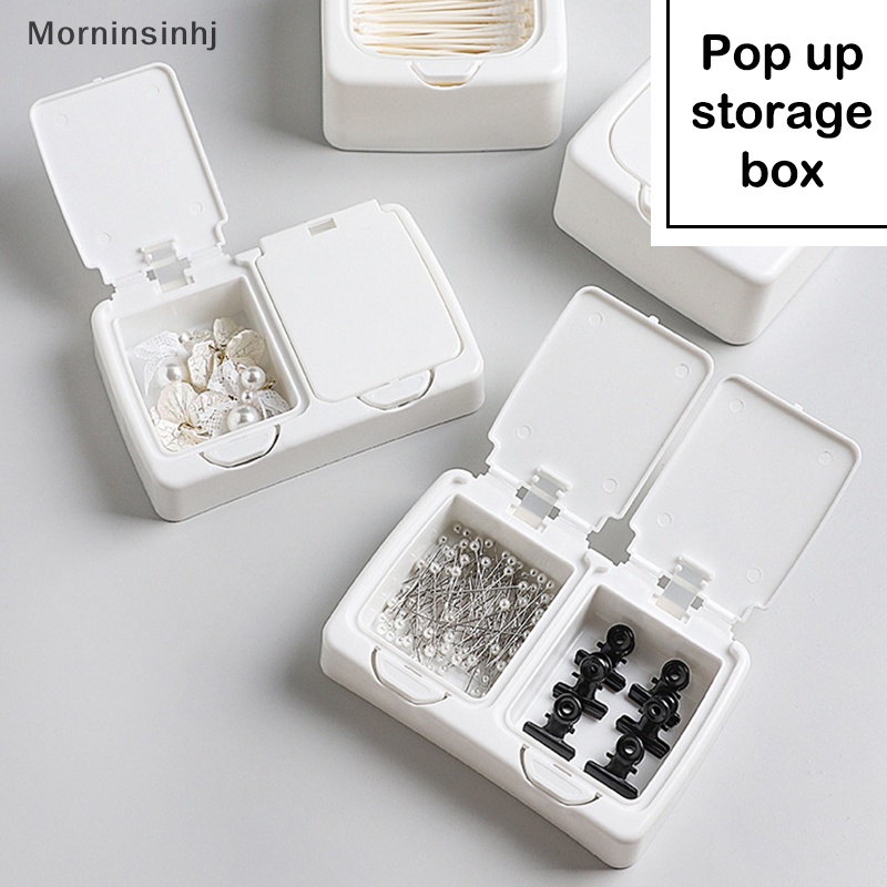 Mornin White Storage Box Desktop Organizer Kapasitas Besar Kartu Pos Stiker Box Subpaket Holder id