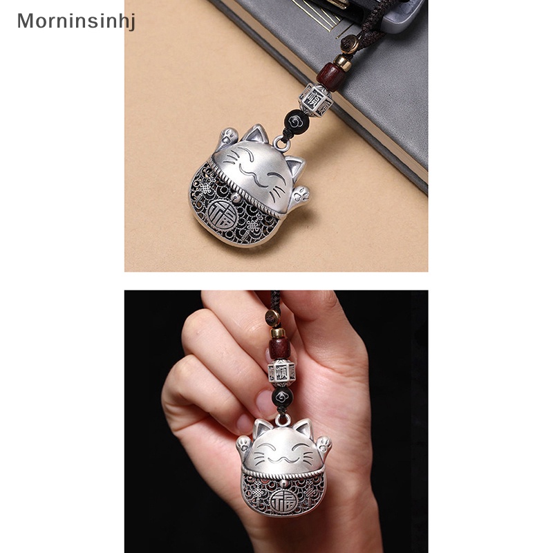 Mornin Lovely Lucky Cat Vintage Braided Rope Keychain Aksesoris Hiasan Mobil Fashion Mobil Liontin Aksesoris Mobil Lucky Key Rings id