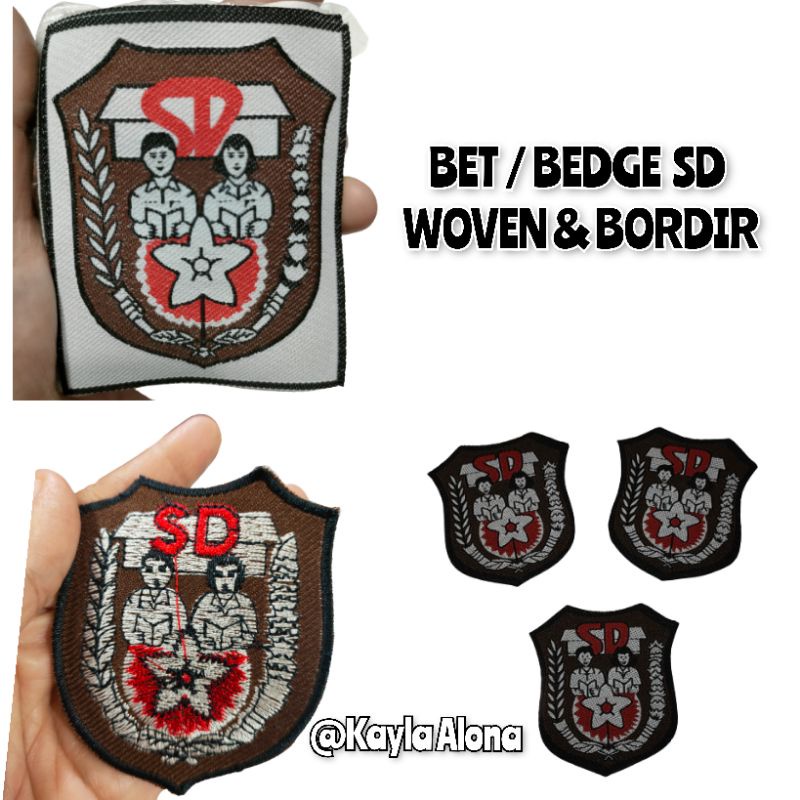 Bordir BET / BADGE SD ( Sekolah Dasar )bisa pesan satuan