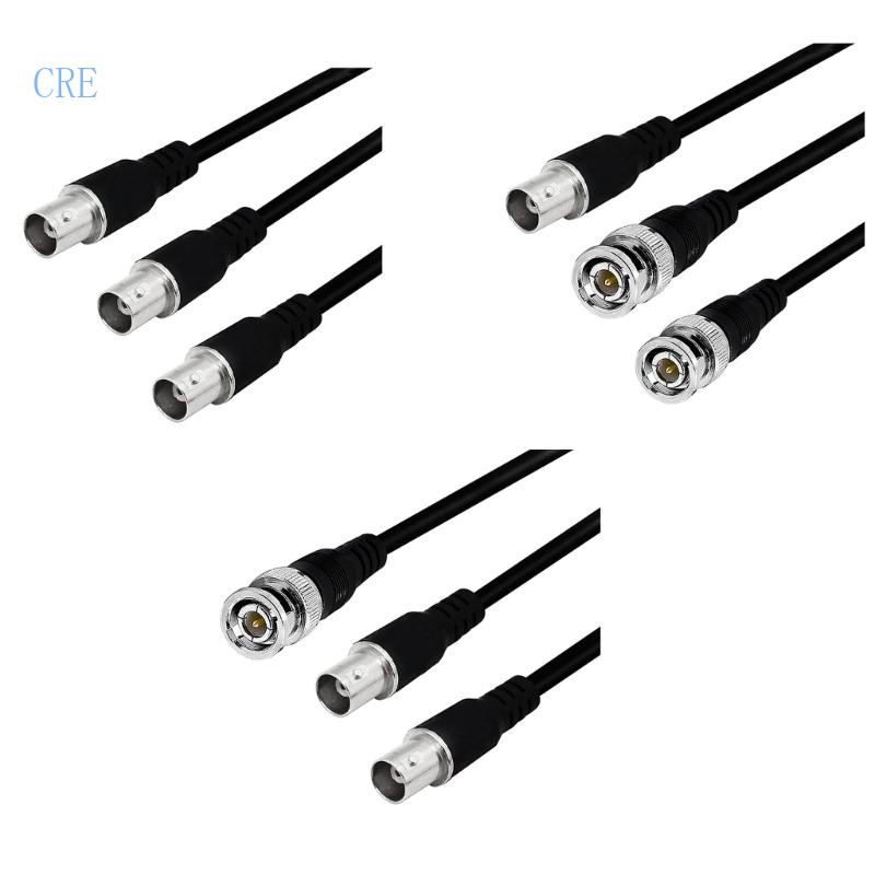 Cre Female to Male Plug Extension Garis Coaxial BNC Male to Female Female Konektor BNC 1sampai2 Cord Splitter Wi