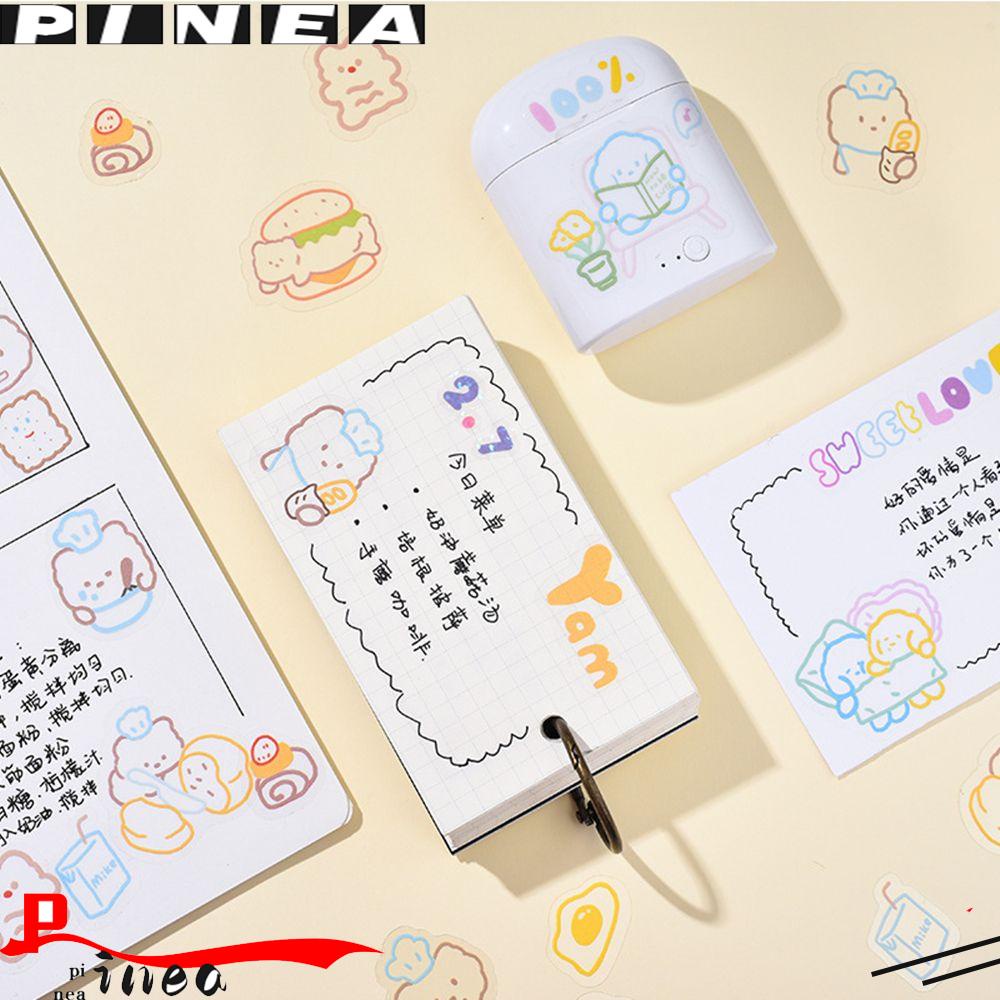 Nanas 40 Pcs Stiker DIY Alat Tulis Transparan Kartun Planner Diary PET Stiker Hias