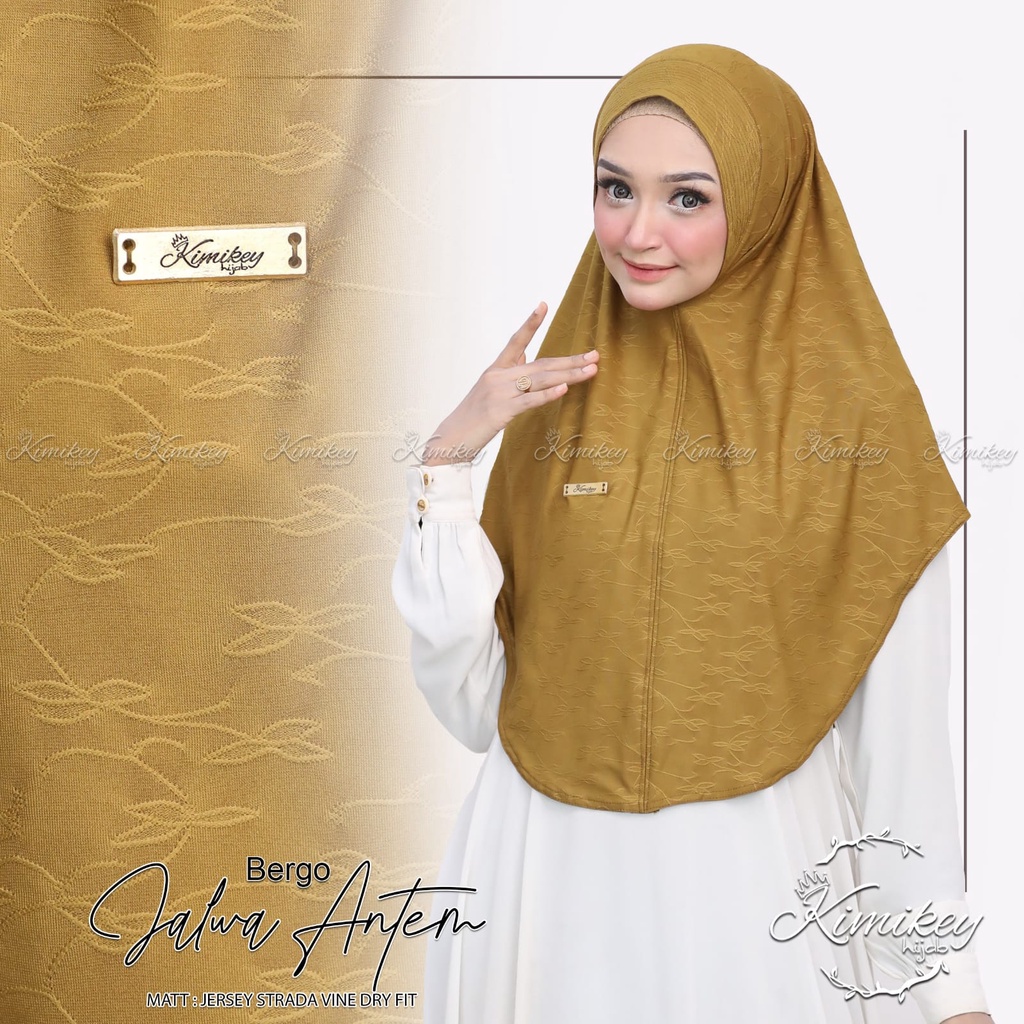 Jilbab Instan Soft Pad Jalwa Bahan Jersey Strada Vine Dry-Fit By Kimikey