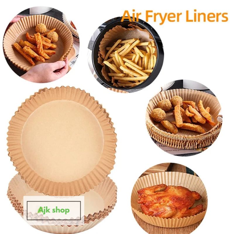 Kertas Alas Air Fryer 16Cm Air Frayer Paper 50Pcs Anti Lengket