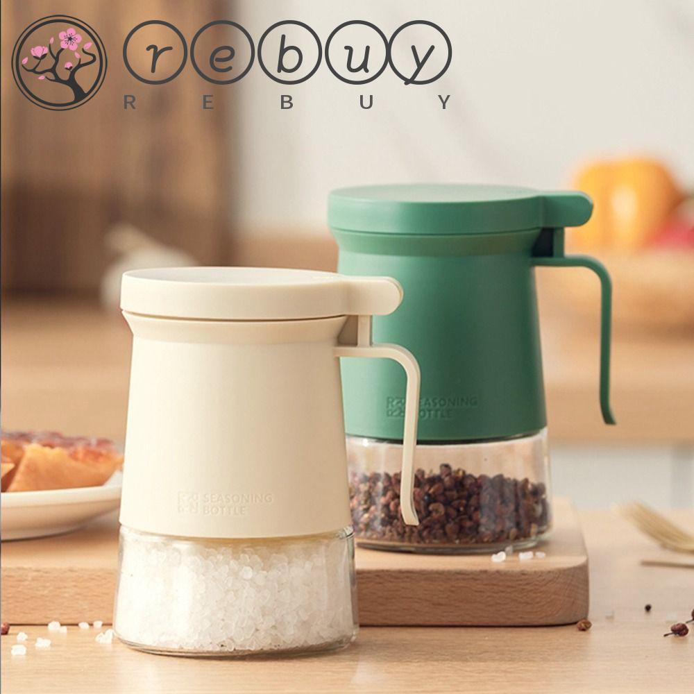 REBUY Seasoning Jar Glass 1Pcs Honey Perlengkapan Dapur Gula Serba Ada Dengan Sendok Seasoning Bottle