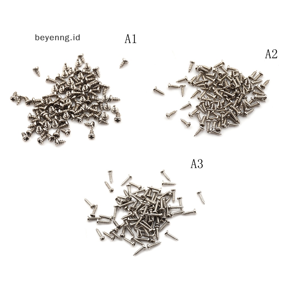 Beyen 100pcs M2 Sekrup Diameter Ulir Kepala Bulat Cross Sekrup Self Tapping Screw ID