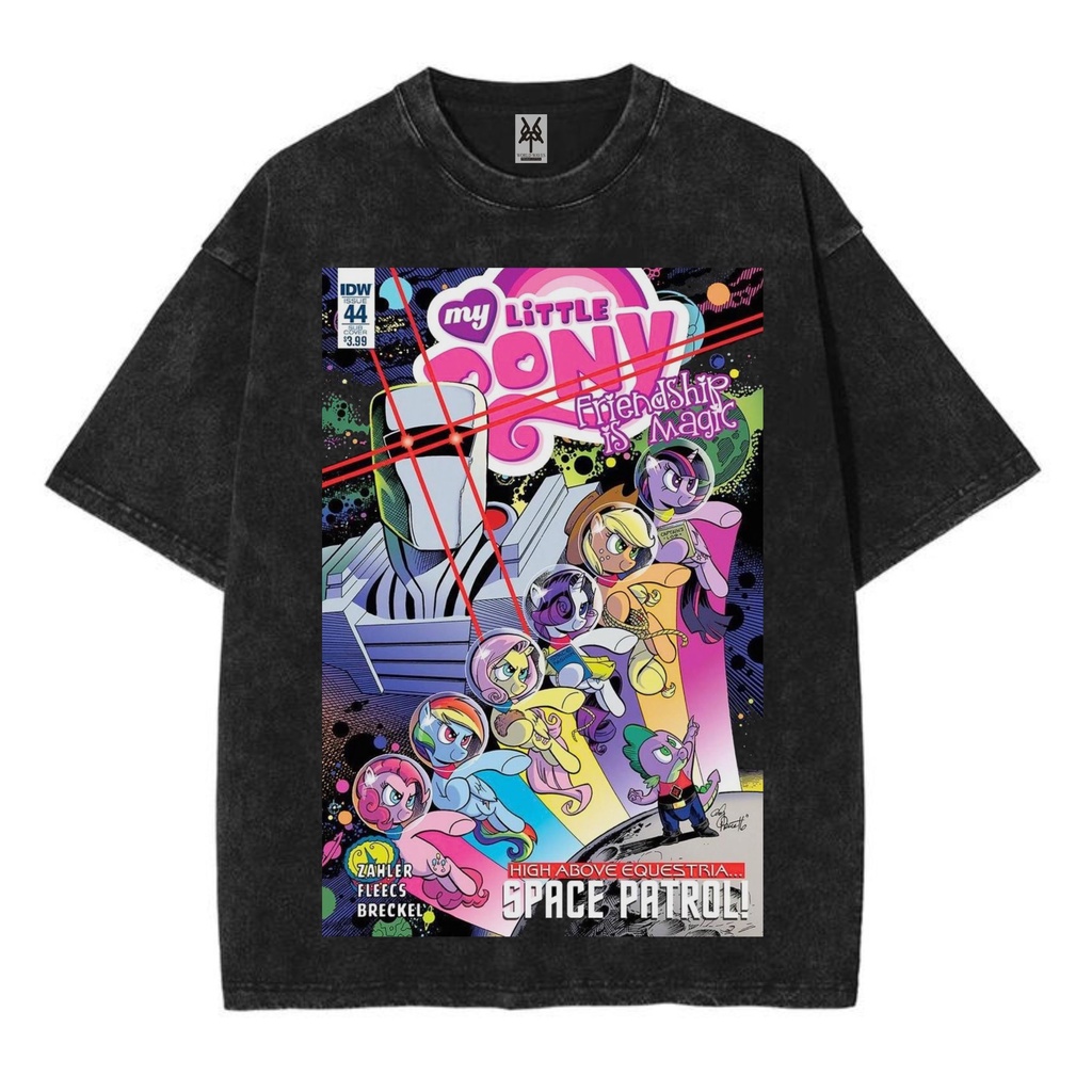 Kaos oversize my little pony space patroli washed washing vintage tee