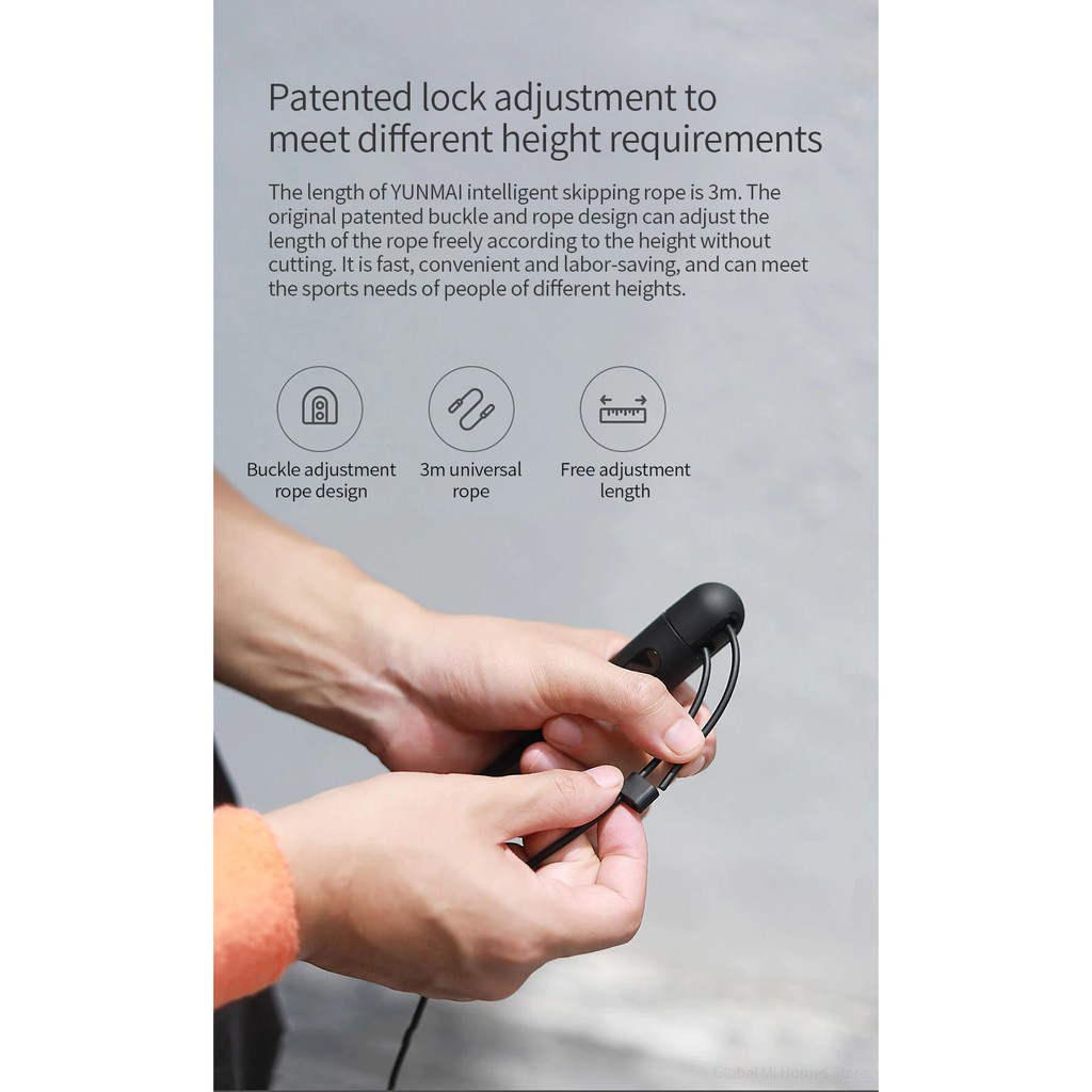 478 YUNMAI YMSE-P701 Smart Skipping Rope APP Data Record USB Rechargeable