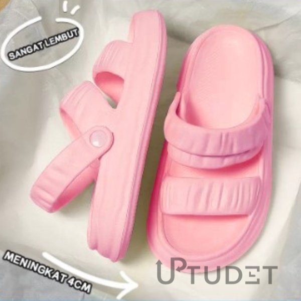 Sandal Jelly Karet Empuk Wanita Korea Kekinian Strap Import Y2