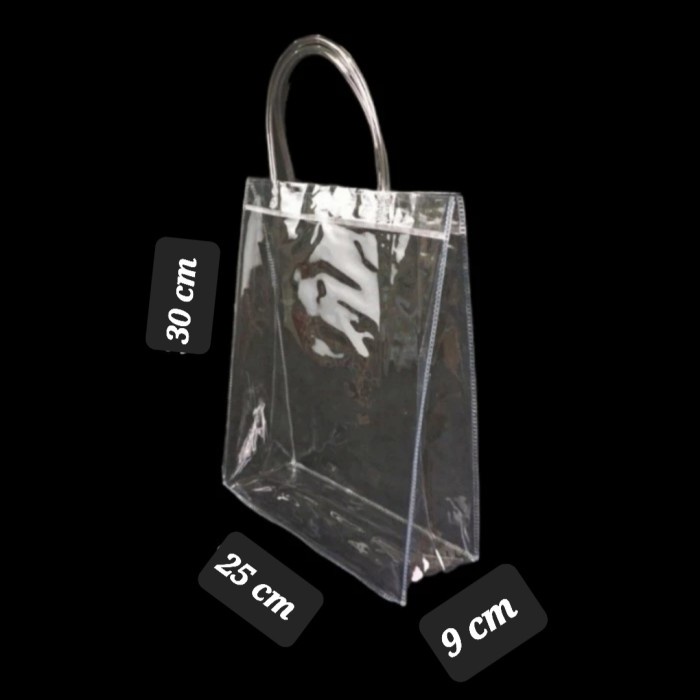 

[SC] (30x25x9) TAS Mika PVC Transparant Untuk GoodieBag /Hampers /Souvenir