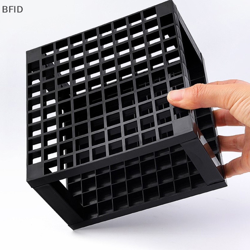 [BFID] 96slot Pen Holder Kapasitas Besar Square Checkerboard Pen Holder Detachable Plastic Penholder Tempat Pulpen Serbaguna [ID]