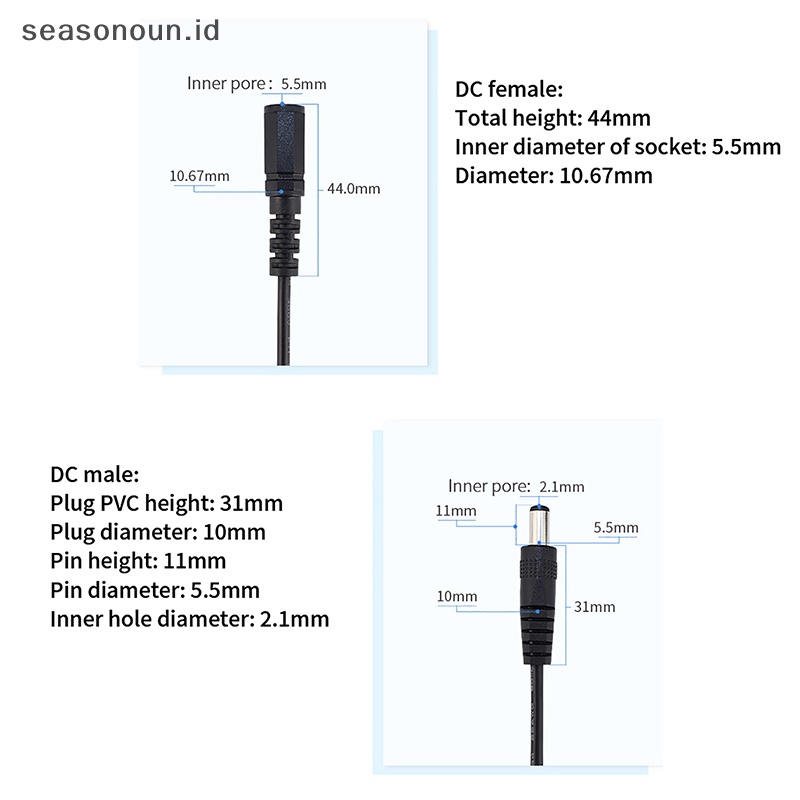 Suketeasonoun parkit 12lusin 2tungku alfinower stapelxtension mportable 5.5mmx2.1mm parkit parkitlug untuk dessy alfinamera ̽ystem .