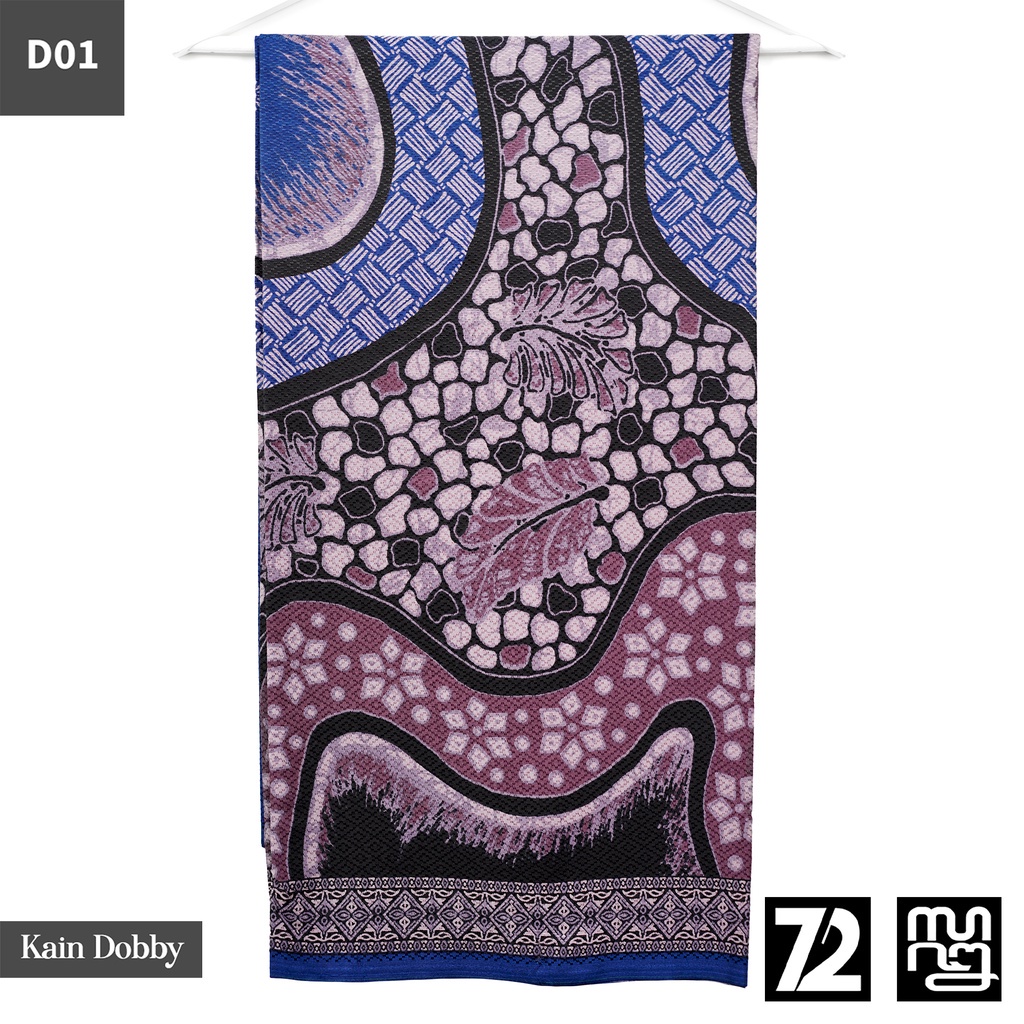 KAIN BATIK DOBBY Premium Motif Kombinasi Warna Biru 723918 Cap 72