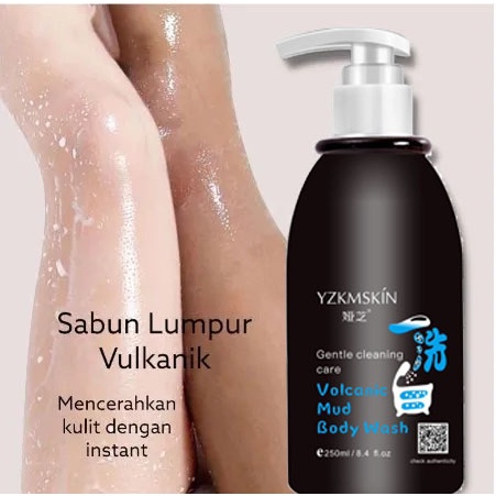 (UMU SUPPLIER) YZKMSKIN ORIGINAL LUMPUR VULKANIK / VOLCANIC 250ML MUD BODY WASH VULCANIC SABUN PEMUTIH KULIT SELURUH TUBUH BADAN MOISTURIZER