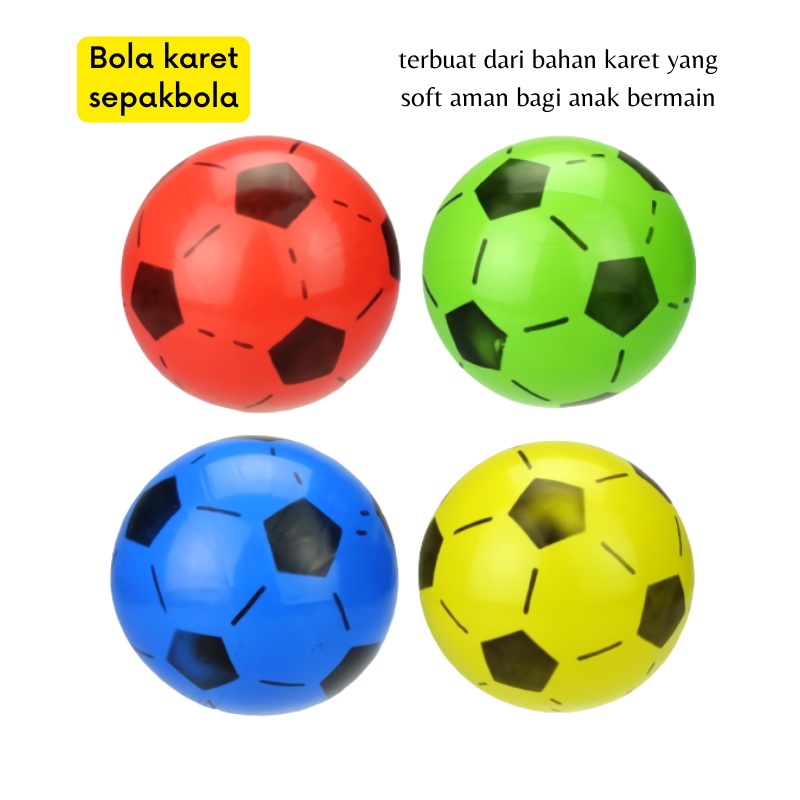 GOS -E215- Bola Karet Sepak - Bola Pompa - Bola Karet Lempar - Bola Sepak