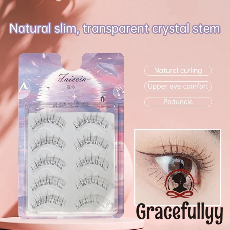 [COD]FAICCIA 5 Pasang Bulu Mata Palsu Natural Little Devil False Eyelashes Bulu Mata Korea Premium Set Bulu Mata Palsu-GY