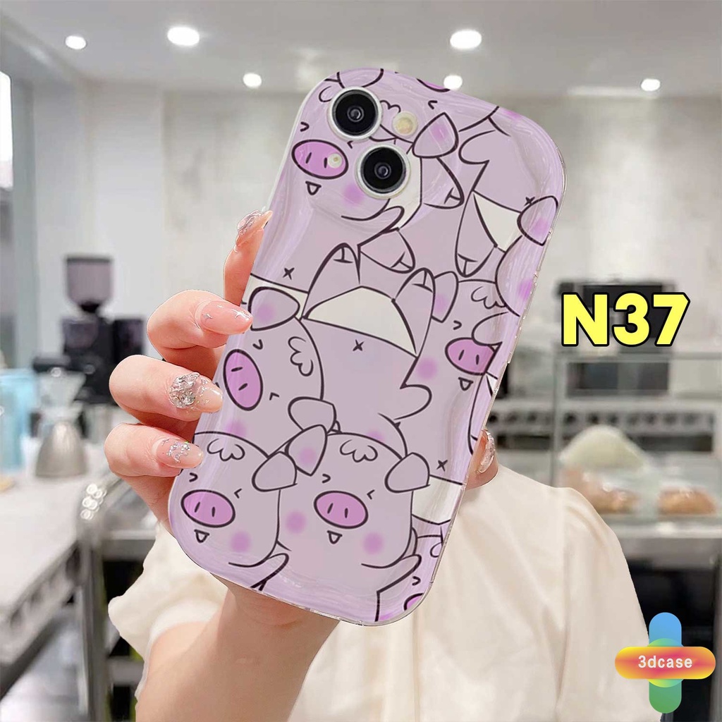 Casing Soft Case Realme C55 10 C30 C30S C11 2021 C21Y C31 C33 C35 C15 C21 C25 C20 C3 C12 C2 C25S 5S 5 5i 9i C17 7i C1 C25Y C2 C3i 6i C20A  Narzo 20 10 10A 20A 30A 50i 50A Prime Kartun Graffiti Monster Hewan Lucu Lembut 3D Bergelombang Tepi Melengkung Case