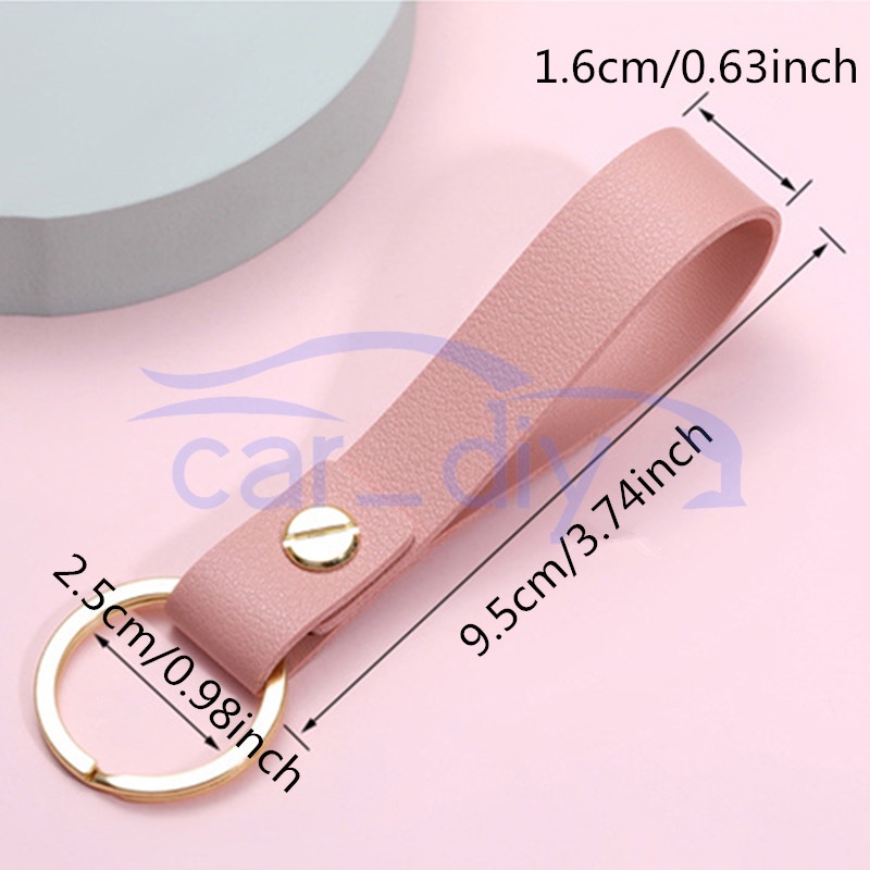 Kulit Gantungan Kunci Warna-Warni Alloy Metal Key Chain Holder Kreatif Universal DIY Liontin Dekorasi Fashion Hadiah