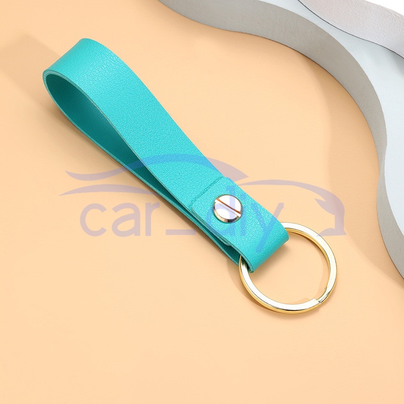 Kulit Gantungan Kunci Warna-Warni Alloy Metal Key Chain Holder Kreatif Universal DIY Liontin Dekorasi Fashion Hadiah